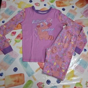 Disney Pink Pajama Set with Cute Bear Design